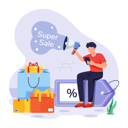 پیش‌نمایش فایل boy-announces-shopping-offer-on-clothes-11763714 از پک دوشنبه سایبری پویانمایی