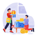 پیش‌نمایش فایل boy-receives-shopping-parcels-11763718 از پک دوشنبه سایبری پویانمایی