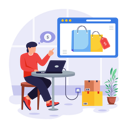 پیش‌نمایش فایل man-doing-online-shopping-for-his-wife-11763685 از پک دوشنبه سایبری پویانمایی