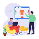 پیش‌نمایش فایل online-buying-of-clothes-from-shopping-application-11763664 از پک دوشنبه سایبری پویانمایی