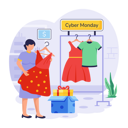 پیش‌نمایش فایل woman-buys-new-dress-from-market-11763682 از پک دوشنبه سایبری پویانمایی