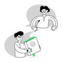 پیش‌نمایش فایل man-exchanging-book-11883379 از پک یادگیری آنلاین