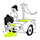 پیش‌نمایش فایل girl-checking-car-leakage-11938041 از پک خدمات خودرو