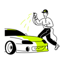 پیش‌نمایش فایل man-doing-car-painting-11938042 از پک خدمات خودرو