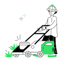 پیش‌نمایش فایل male-lawn-mower-cutting-grass-in-garner-11968832 از پک خدمات نظافت