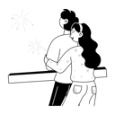 پیش‌نمایش فایل couple-watching-fireworks-12011888 از پک بغل کردن (در خواب)