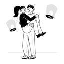 پیش‌نمایش فایل man-carrying-his-wife-12011874 از پک بغل کردن (در خواب)