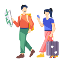 پیش‌نمایش فایل couple-holding-trip-map-12148703 از پک رزرو بلیط هواپیما