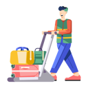 پیش‌نمایش فایل luggage-handler-12148701 از پک رزرو بلیط هواپیما