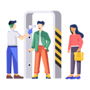 پیش‌نمایش فایل male-going-through-security-checkpoint-in-airport-terminal-12148715 از پک رزرو بلیط هواپیما