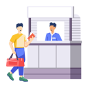 پیش‌نمایش فایل man-standing-in-the-airport-at-passport-control-12148717 از پک رزرو بلیط هواپیما