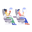 پیش‌نمایش فایل passengers-in-flight-12148699 از پک رزرو بلیط هواپیما