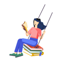 پیش‌نمایش فایل female-reading-book-on-swing-12189746 از پک تاجران و مدیران