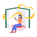 پیش‌نمایش فایل girl-read-book-12189744 از پک تاجران و مدیران