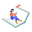 پیش‌نمایش فایل happy-reader-with-book-12189743 از پک تاجران و مدیران