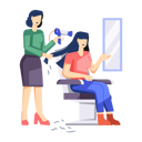 پیش‌نمایش فایل hairdresser-blowing-hairdryer-on-customer-hairs-12285454 از پک سالن زیبایی