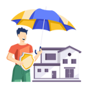 پیش‌نمایش فایل man-protects-his-house-from-natural-disaster-12300302 از پک مشاور املاک