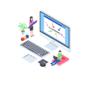 پیش‌نمایش فایل e-learning-1804705 از پک آموزش آنلاین (ایزومتریک)