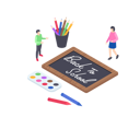 پیش‌نمایش فایل educational-stationery-1804687 از پک آموزش آنلاین (ایزومتریک)