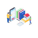پیش‌نمایش فایل isometric-e-library-1804701 از پک آموزش آنلاین (ایزومتریک)