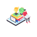 پیش‌نمایش فایل mobile-books-1804691 از پک آموزش آنلاین (ایزومتریک)