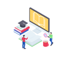 پیش‌نمایش فایل online-book-reading-1804682 از پک آموزش آنلاین (ایزومتریک)