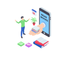 پیش‌نمایش فایل online-book-reading-1804692 از پک آموزش آنلاین (ایزومتریک)