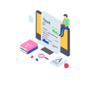 پیش‌نمایش فایل online-content-illustration-1804696 از پک آموزش آنلاین (ایزومتریک)