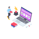 پیش‌نمایش فایل online-education-1804689 از پک آموزش آنلاین (ایزومتریک)