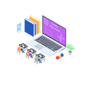 پیش‌نمایش فایل online-education-1804697 از پک آموزش آنلاین (ایزومتریک)