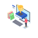 پیش‌نمایش فایل online-educational-award-1804695 از پک آموزش آنلاین (ایزومتریک)