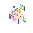 پیش‌نمایش فایل isometric-workplace-1805398 از پک خدمات مرتبط با کسب‌وکار