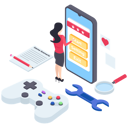 پیش‌نمایش فایل mobile-game-development-2545258 از پک ایزومتریک