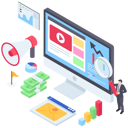 پیش‌نمایش فایل online-marketing-2545238 از پک ایزومتریک