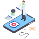 پیش‌نمایش فایل online-medical-appointment-2545254 از پک ایزومتریک
