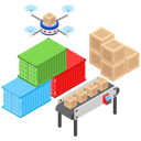 پیش‌نمایش فایل drone-delivery-2545428 از پک ایزومتریک جلد ۲
