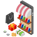 پیش‌نمایش فایل online-book-stall-2545452 از پک ایزومتریک جلد ۲