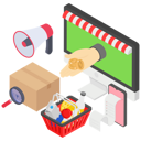 پیش‌نمایش فایل online-glossary-shop-and-advertising-2545446 از پک ایزومتریک جلد ۲