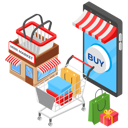 پیش‌نمایش فایل online-mini-market-2545445 از پک ایزومتریک جلد ۲