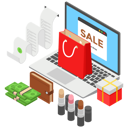 پیش‌نمایش فایل online-shopping-sale-2545453 از پک ایزومتریک جلد ۲