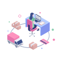 پیش‌نمایش فایل online-shipping-process-2601909 از پک حمل و نقل و تحویل