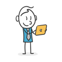 پیش‌نمایش فایل business-stick-man-working-with-a-tablet-3494863 از پک مرد چوبی جانی