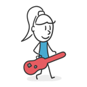 پیش‌نمایش فایل stick-woman-with-a-guitar-3526664 از پک دختر چوبی