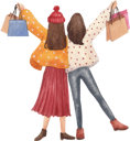 پیش‌نمایش فایل friends-shopping-7192354 از پک خرید
