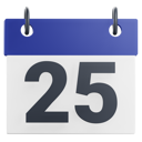 پیش‌نمایش فایل 25th-twenty-five-day-10777474 از پک تقویم