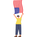 پیش‌نمایش فایل a-boys-energetic-run-with-the-usa-flag-9130770 از پک جشن روز استقلال آمریکا