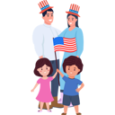 پیش‌نمایش فایل generational-pride-family-embracing-independence-day-9130784 از پک جشن روز استقلال آمریکا