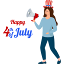 پیش‌نمایش فایل inspiring-patriotism-a-womans-announcement-of-independence-9130775 از پک جشن روز استقلال آمریکا