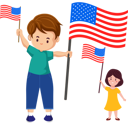 پیش‌نمایش فایل joyful-independence-kid-celebrating-with-the-american-flag-9130789 از پک جشن روز استقلال آمریکا