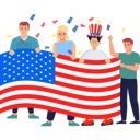 پیش‌نمایش فایل people-with-usa-flag-9130787 از پک جشن روز استقلال آمریکا